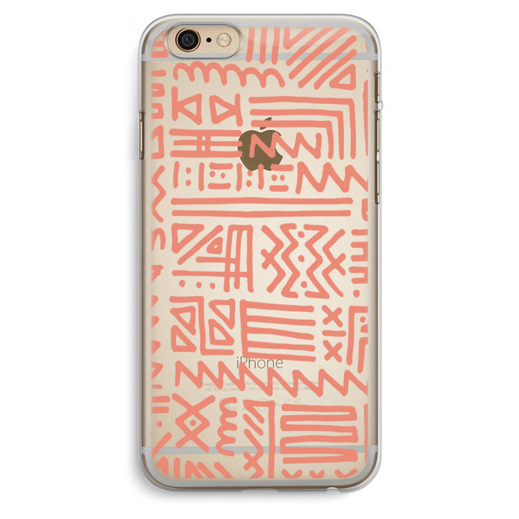 Marrakech Pink: iPhone 6 Plus / 6S Plus Transparant Hoesje