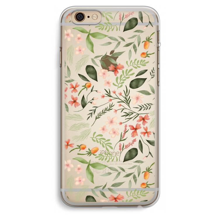 Sweet little flowers: iPhone 6 Plus / 6S Plus Transparant Hoesje
