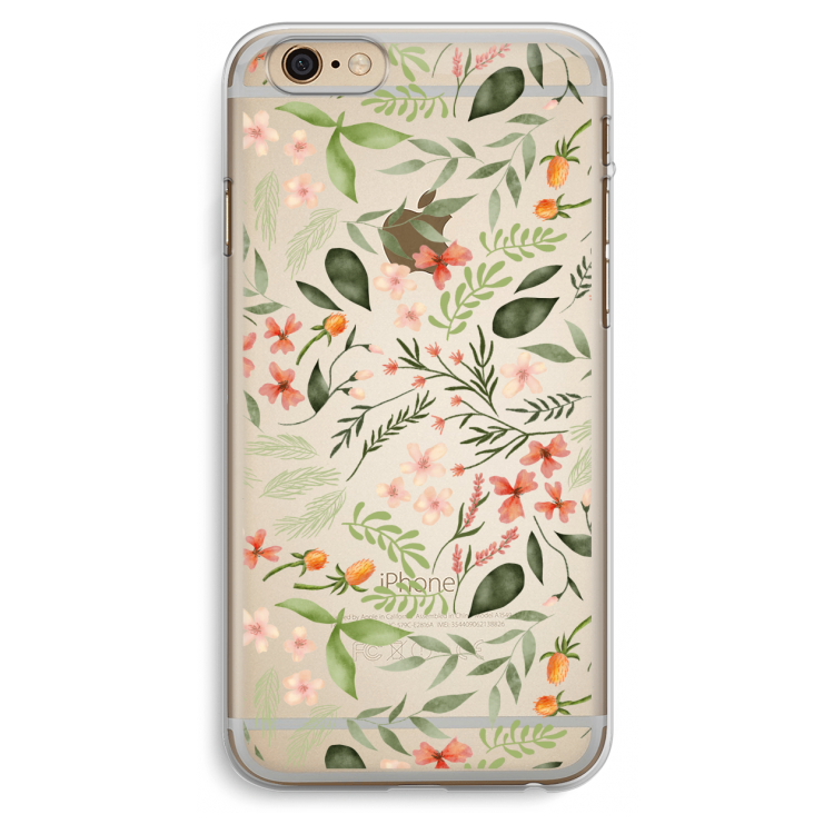 Sweet little flowers: iPhone 6 Plus / 6S Plus Transparant Hoesje