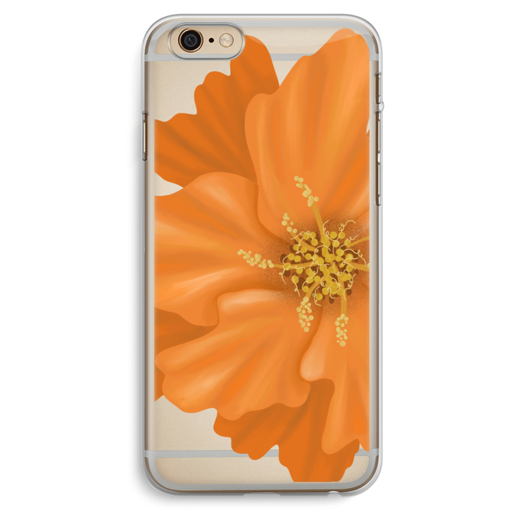 Orange Ellila flower: iPhone 6 Plus / 6S Plus Transparant Hoesje