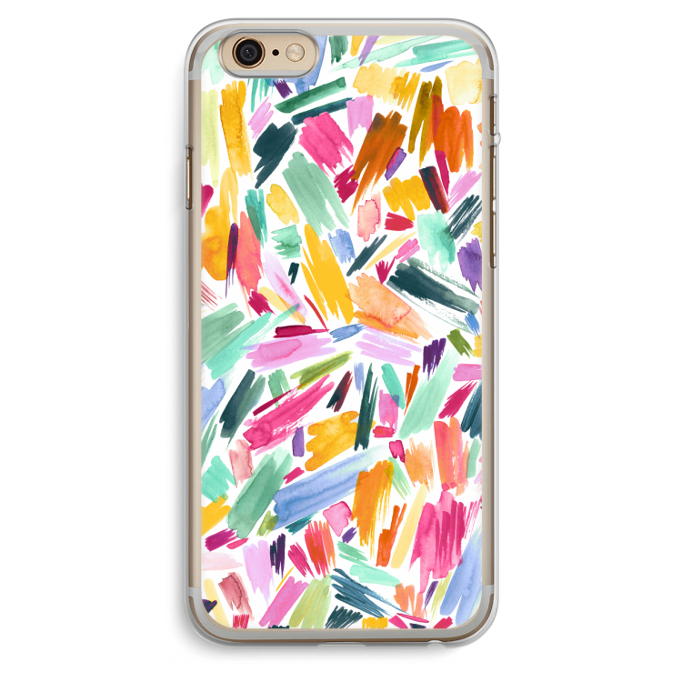 Watercolor Brushstrokes: iPhone 6 Plus / 6S Plus Transparant Hoesje