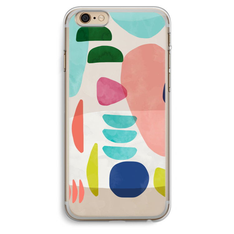 Bold Rounded Shapes: iPhone 6 Plus / 6S Plus Transparant Hoesje