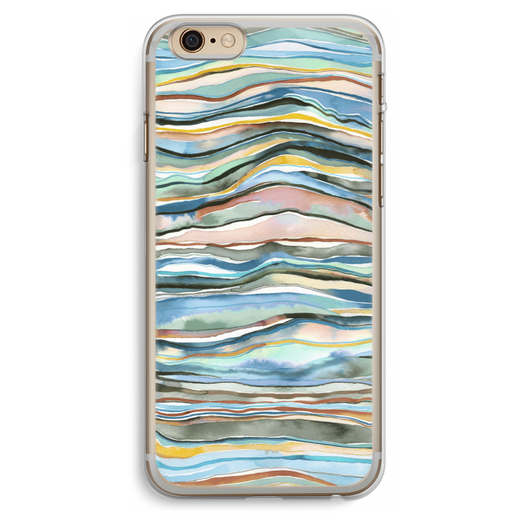 Watercolor Agate: iPhone 6 Plus / 6S Plus Transparant Hoesje