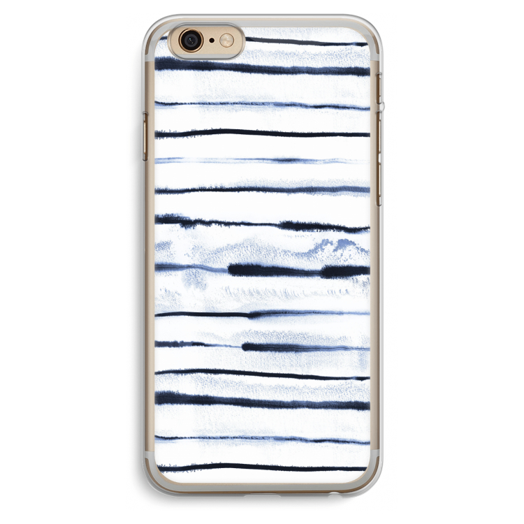 Ink Stripes: iPhone 6 Plus / 6S Plus Transparant Hoesje