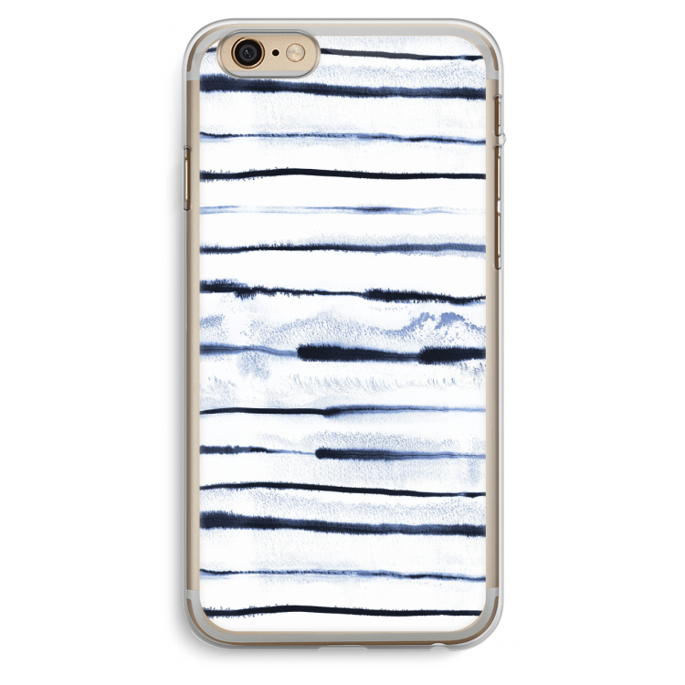 Ink Stripes: iPhone 6 Plus / 6S Plus Transparant Hoesje