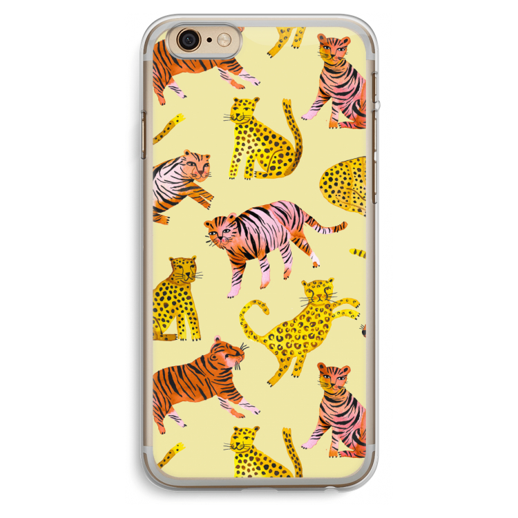 Cute Tigers and Leopards: iPhone 6 Plus / 6S Plus Transparant Hoesje