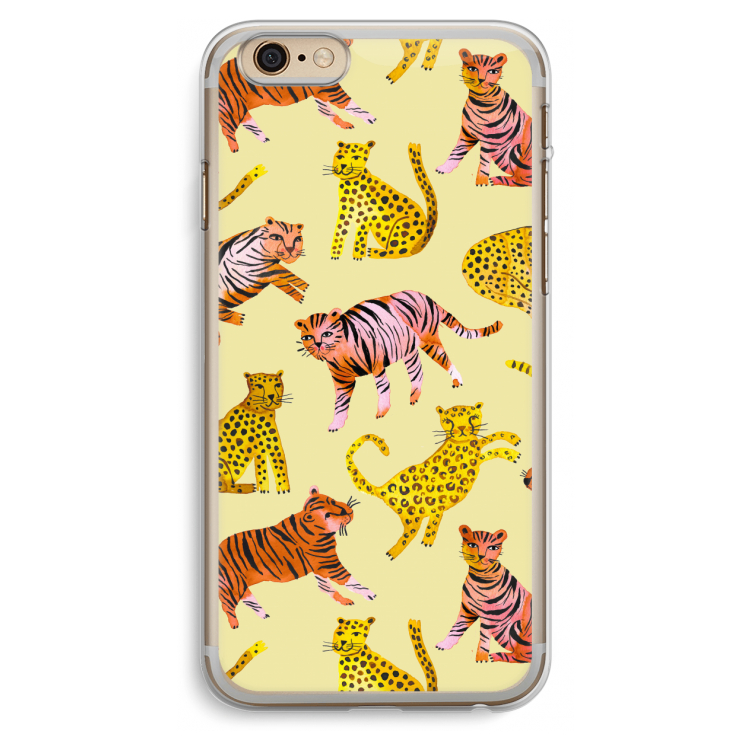 Cute Tigers and Leopards: iPhone 6 Plus / 6S Plus Transparant Hoesje