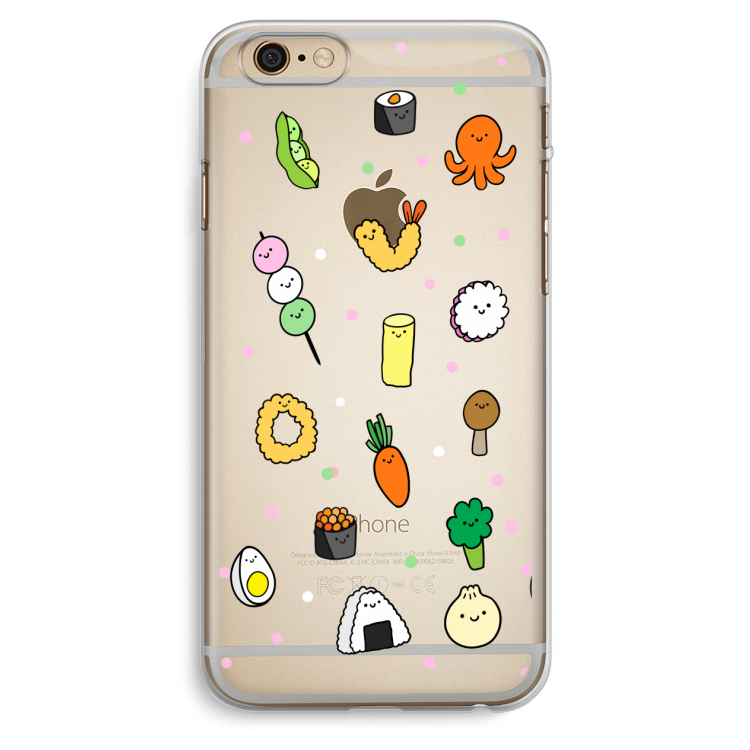 Happy bento friends: iPhone 6 Plus / 6S Plus Transparant Hoesje