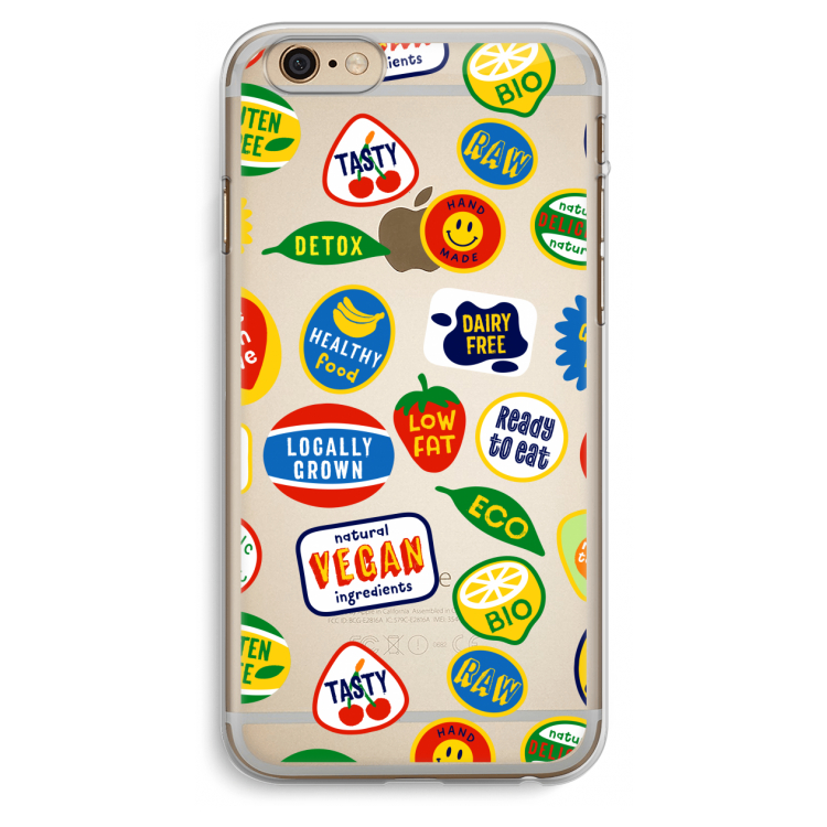 Fruitsticker: iPhone 6 Plus / 6S Plus Transparant Hoesje