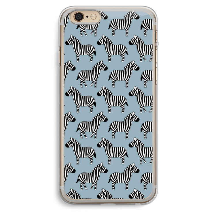 Zebra: iPhone 6 Plus / 6S Plus Transparant Hoesje