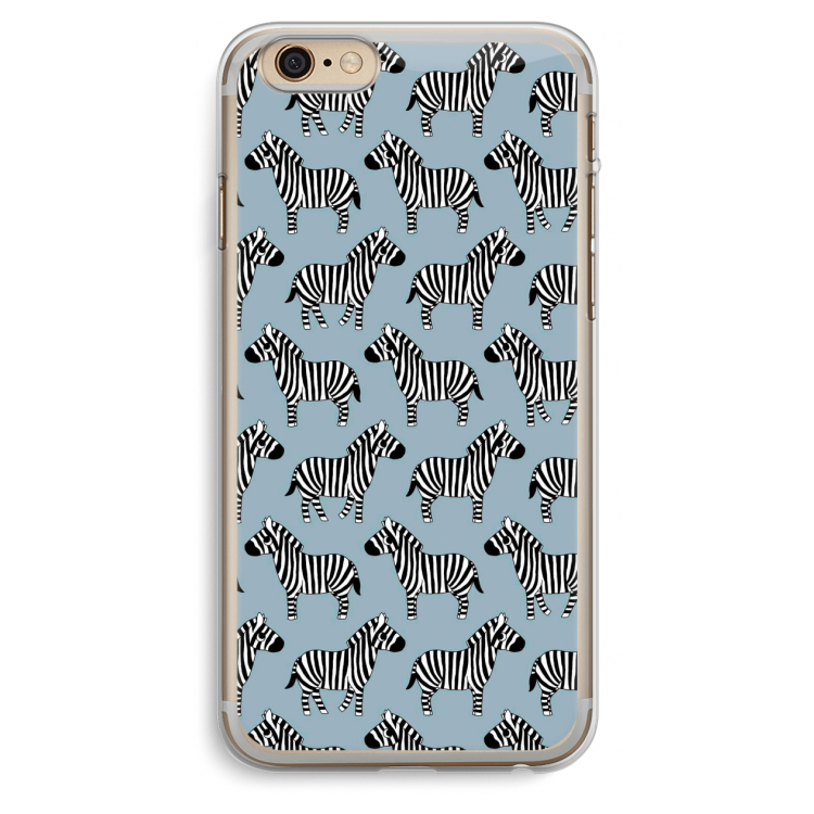 Zebra: iPhone 6 Plus / 6S Plus Transparant Hoesje