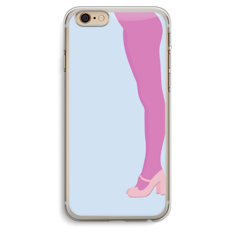 Pink panty: iPhone 6 Plus / 6S Plus Transparant Hoesje