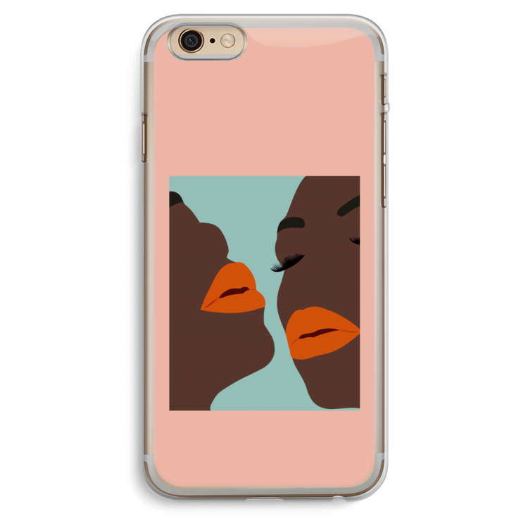 Orange lips: iPhone 6 Plus / 6S Plus Transparant Hoesje