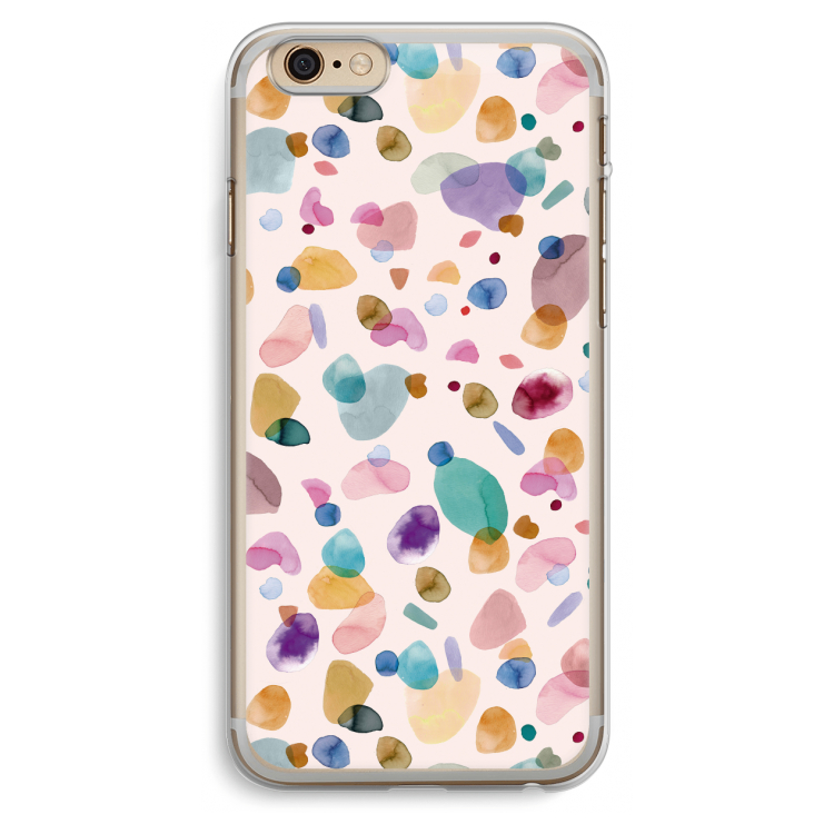 Terrazzo Memphis Pink: iPhone 6 Plus / 6S Plus Transparant Hoesje