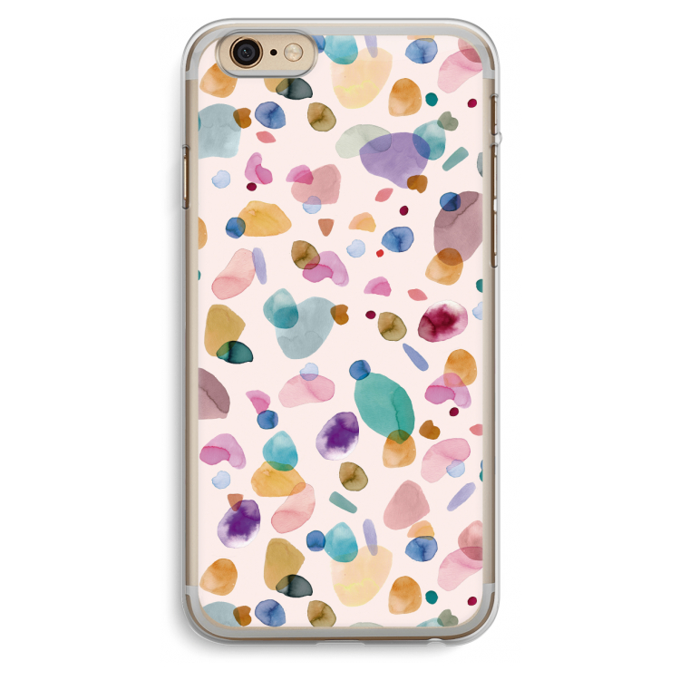 Terrazzo Memphis Pink: iPhone 6 Plus / 6S Plus Transparant Hoesje