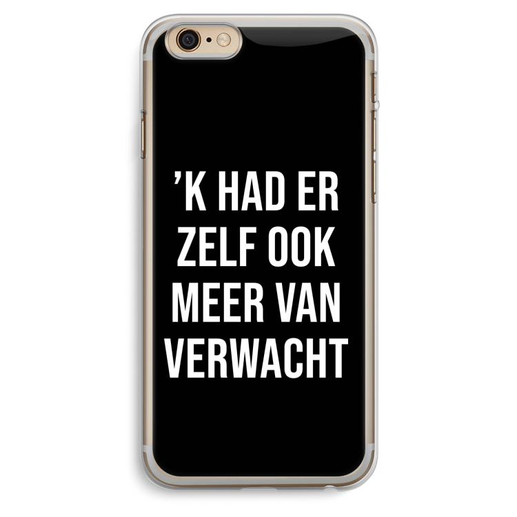 Meer verwacht - Zwart: iPhone 6 Plus / 6S Plus Transparant Hoesje