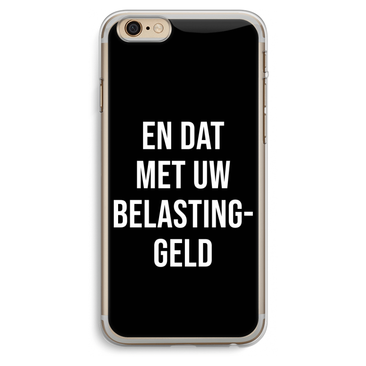 Belastinggeld - Zwart: iPhone 6 Plus / 6S Plus Transparant Hoesje