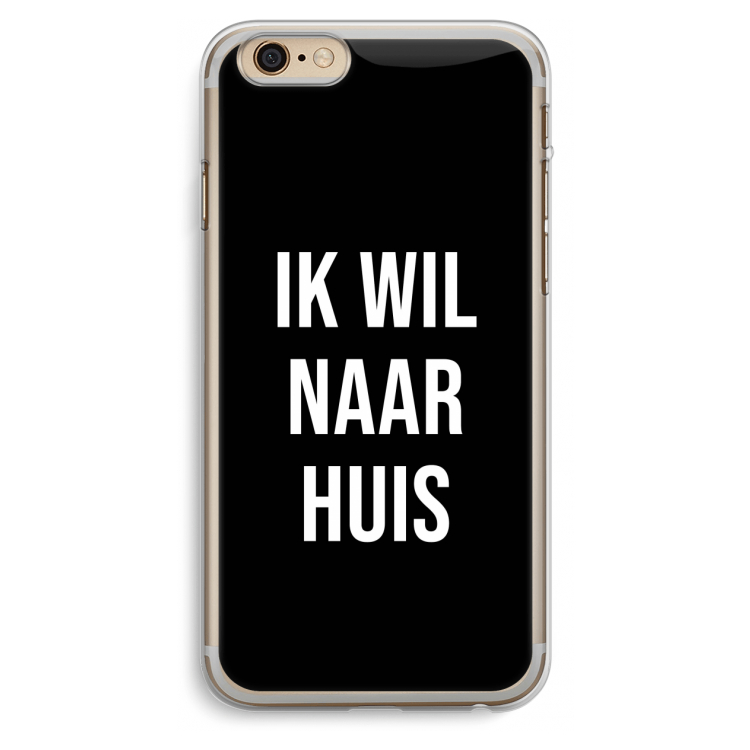 Ik wil naar huis - Zwart: iPhone 6 Plus / 6S Plus Transparant Hoesje