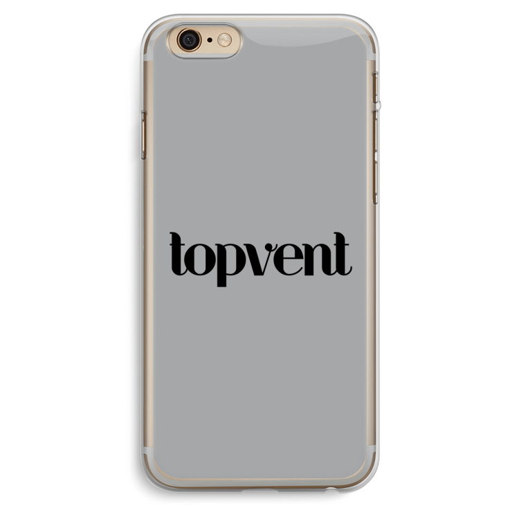 Topvent Grijs Zwart: iPhone 6 Plus / 6S Plus Transparant Hoesje
