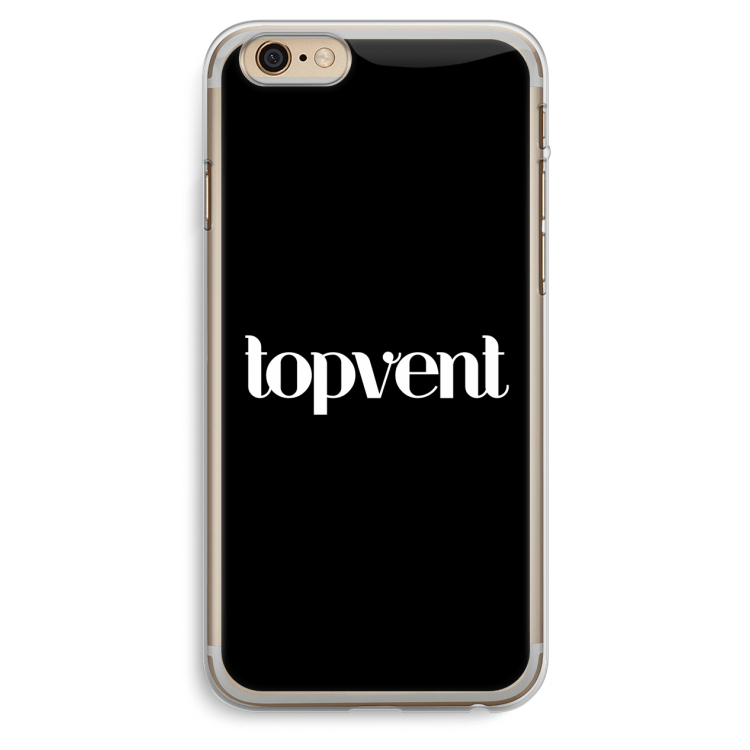 Topvent Zwart: iPhone 6 Plus / 6S Plus Transparant Hoesje
