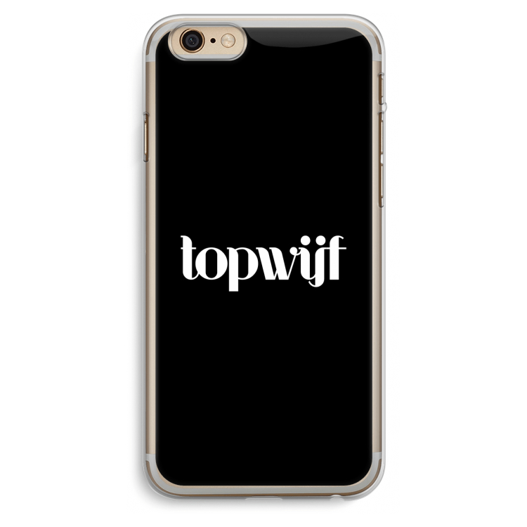 Topwijf Zwart: iPhone 6 Plus / 6S Plus Transparant Hoesje