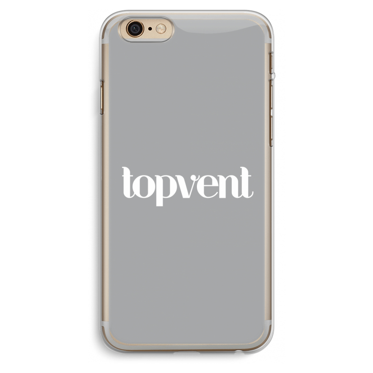Topvent Grijs Wit: iPhone 6 Plus / 6S Plus Transparant Hoesje