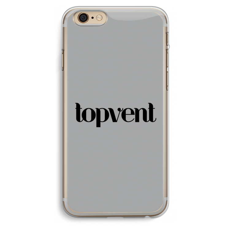 Topvent Grijs Zwart: iPhone 6 Plus / 6S Plus Transparant Hoesje