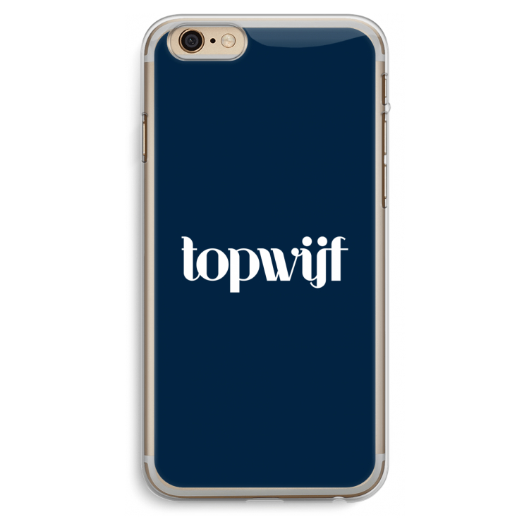 Topwijf Navy: iPhone 6 Plus / 6S Plus Transparant Hoesje