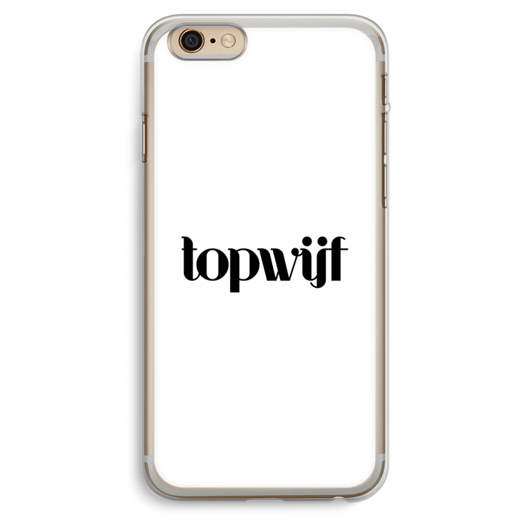 Topwijf Wit: iPhone 6 Plus / 6S Plus Transparant Hoesje