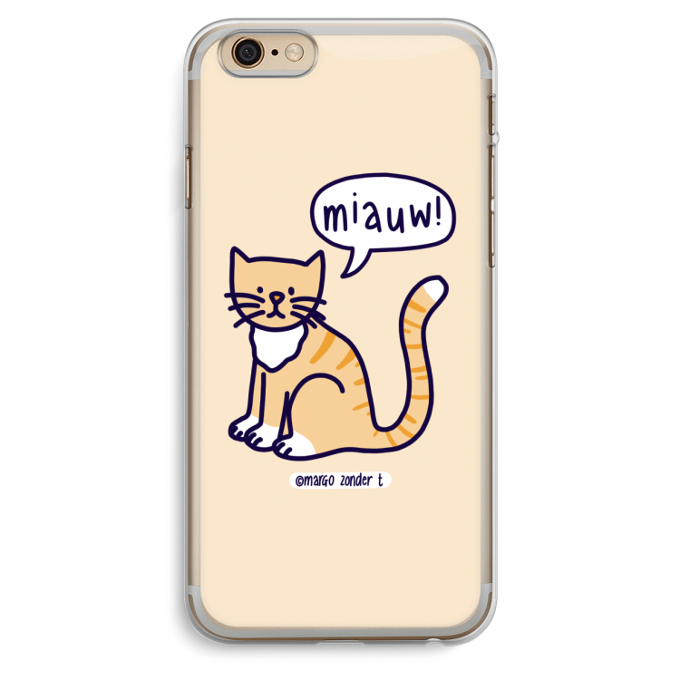 Miauw: iPhone 6 Plus / 6S Plus Transparant Hoesje