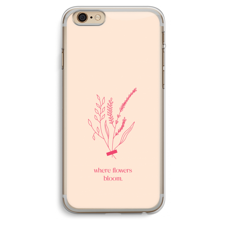Where flowers bloom: iPhone 6 Plus / 6S Plus Transparant Hoesje