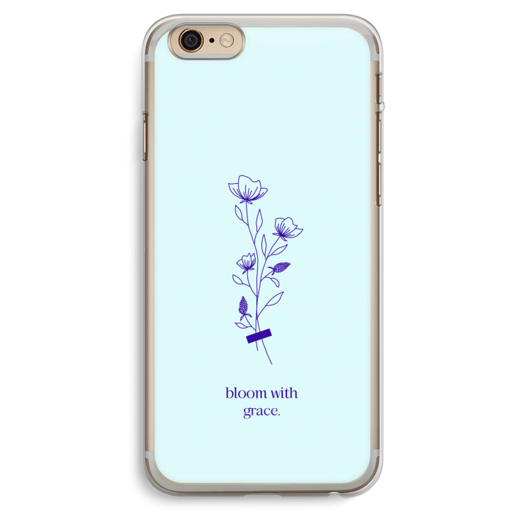 Bloom with grace: iPhone 6 Plus / 6S Plus Transparant Hoesje