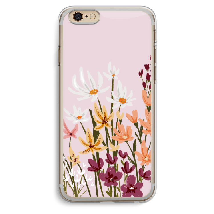 Painted wildflowers: iPhone 6 Plus / 6S Plus Transparant Hoesje