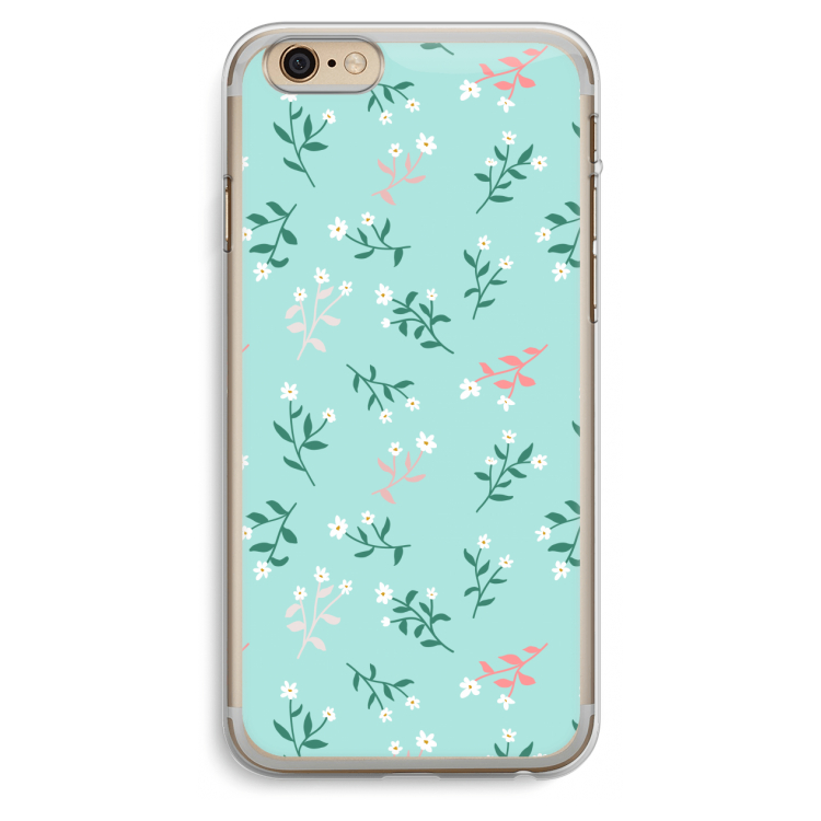 Small white flowers: iPhone 6 Plus / 6S Plus Transparant Hoesje