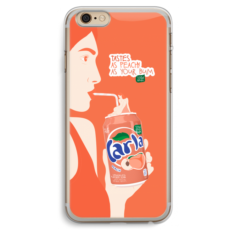 Peach please!: iPhone 6 Plus / 6S Plus Transparant Hoesje
