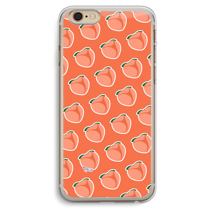 Just peachy: iPhone 6 Plus / 6S Plus Transparant Hoesje