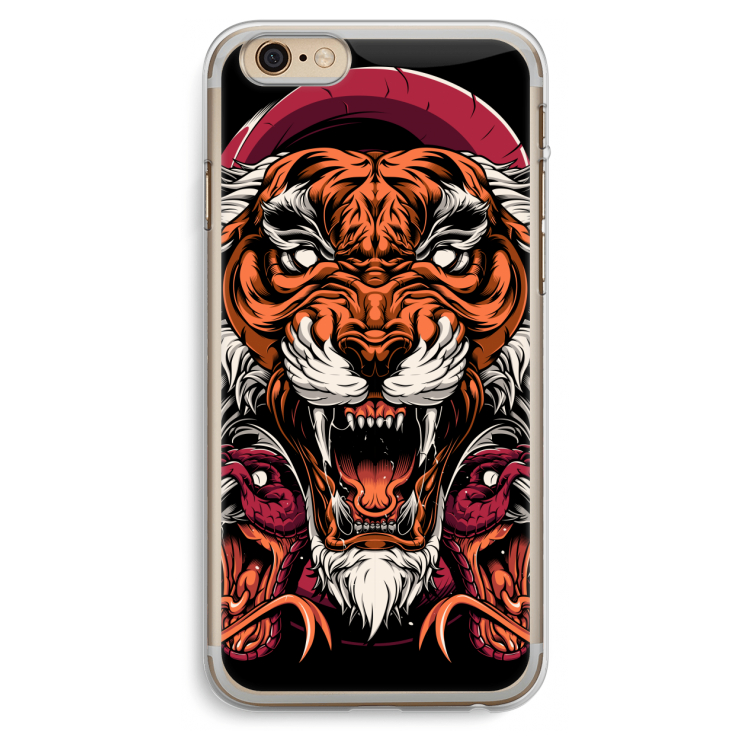 Tiger and Rattlesnakes: iPhone 6 Plus / 6S Plus Transparant Hoesje