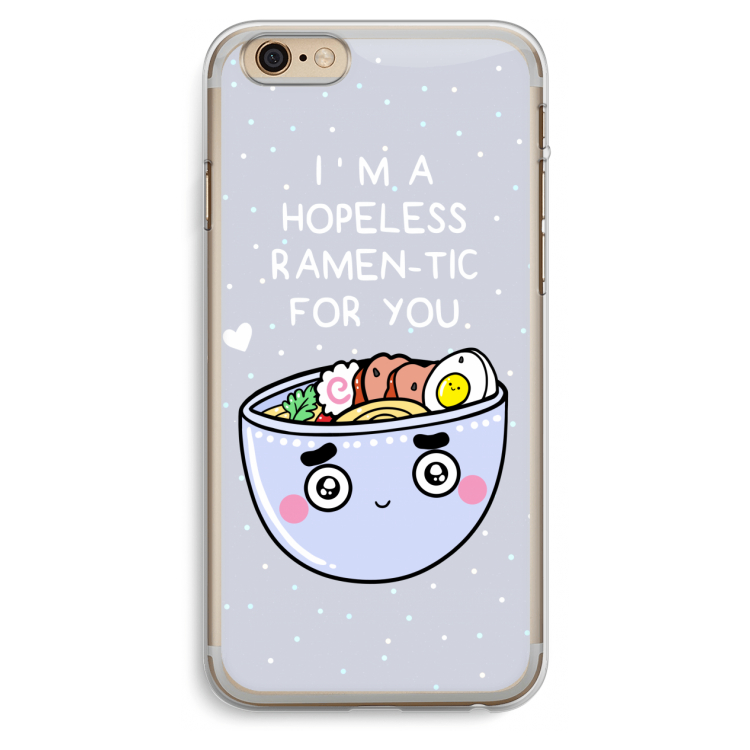 I'm A Hopeless Ramen-Tic For You: iPhone 6 Plus / 6S Plus Transparant Hoesje