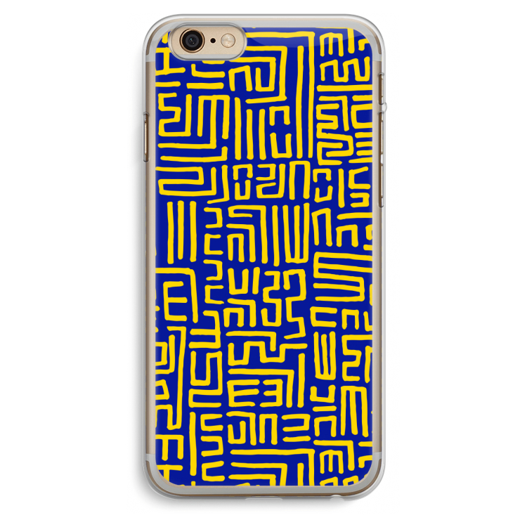 Majorelle Blue Print: iPhone 6 Plus / 6S Plus Transparant Hoesje
