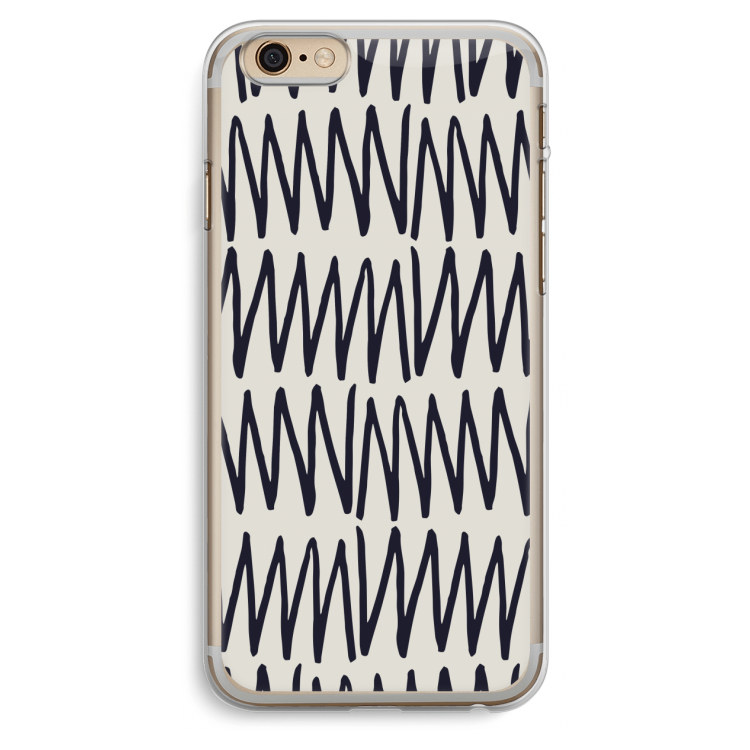 Marrakech Zigzag: iPhone 6 Plus / 6S Plus Transparant Hoesje