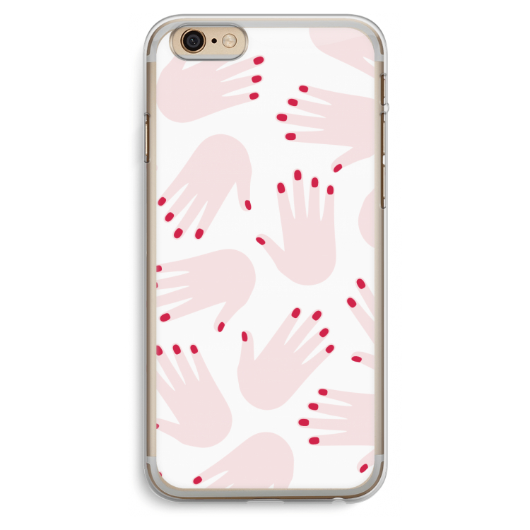 Hands pink: iPhone 6 Plus / 6S Plus Transparant Hoesje