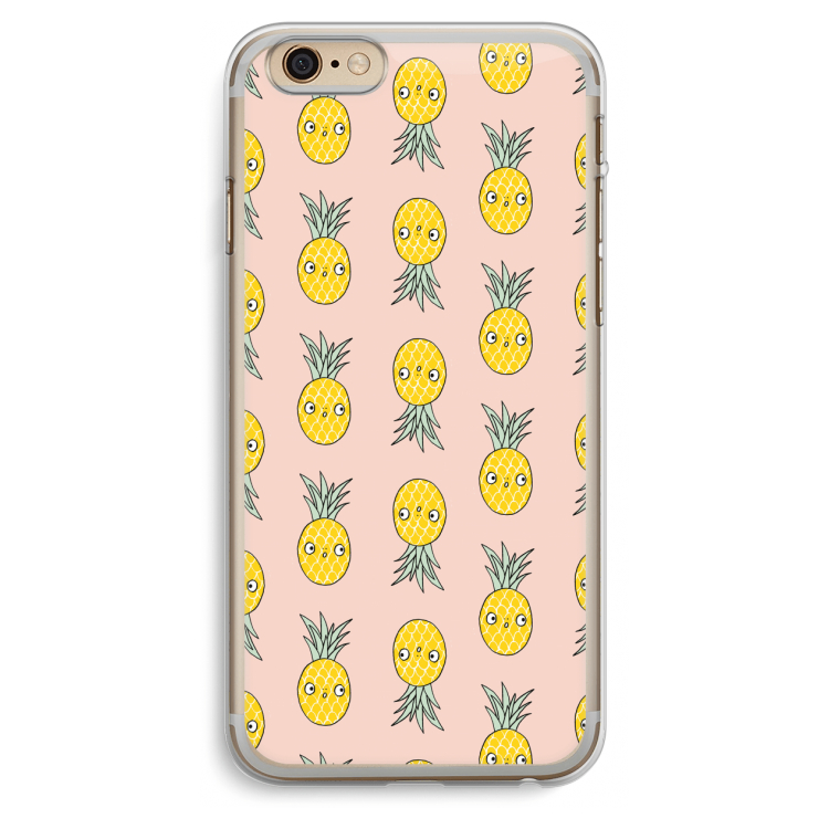 Ananas: iPhone 6 Plus / 6S Plus Transparant Hoesje