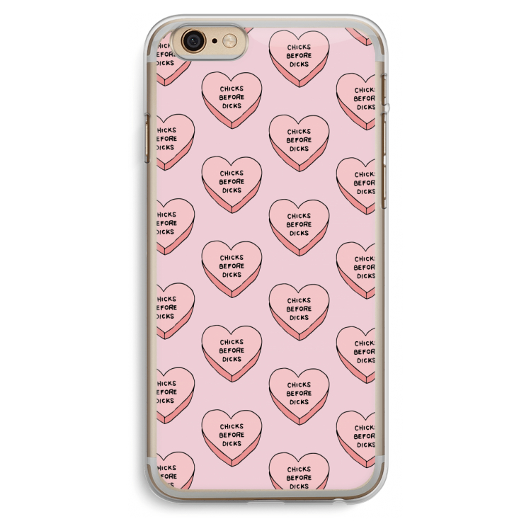Chicks before dicks: iPhone 6 Plus / 6S Plus Transparant Hoesje