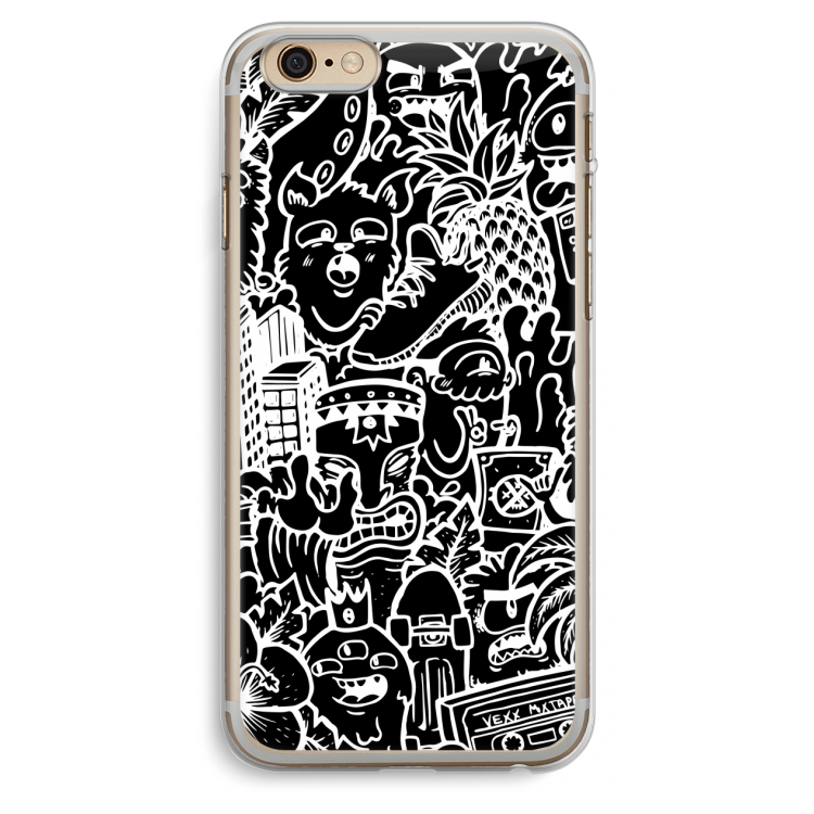 Vexx Black Mixtape: iPhone 6 Plus / 6S Plus Transparant Hoesje