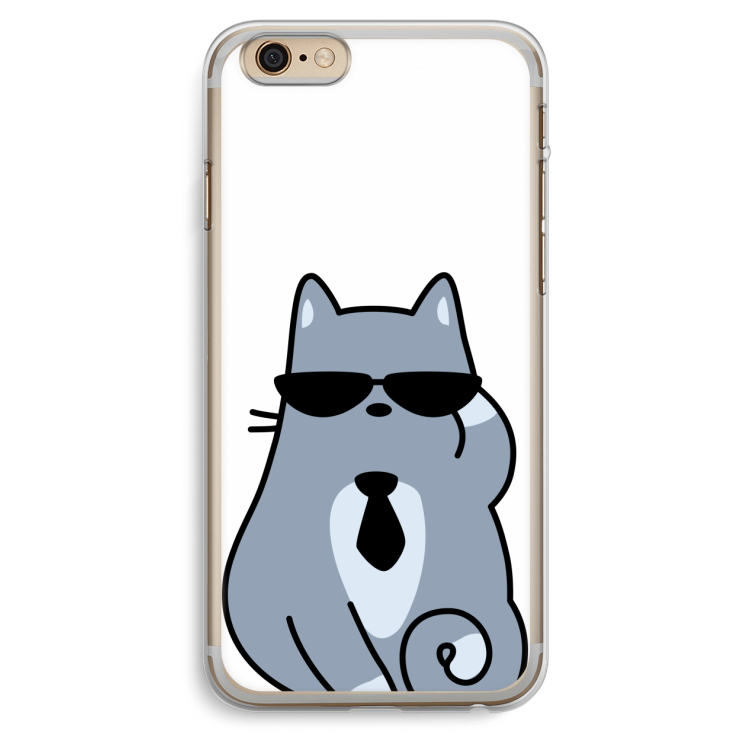 Cool cat: iPhone 6 Plus / 6S Plus Transparant Hoesje