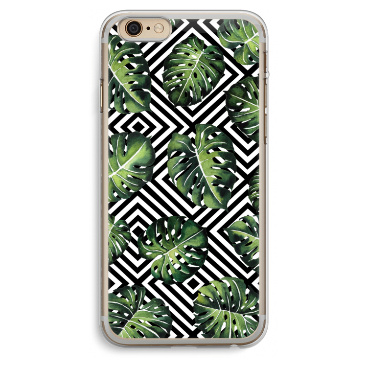 Geometrische jungle: iPhone 6 Plus / 6S Plus Transparant Hoesje
