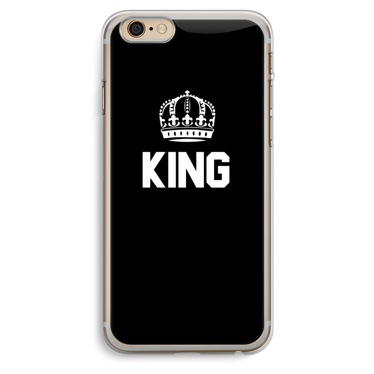 King zwart: iPhone 6 Plus / 6S Plus Transparant Hoesje