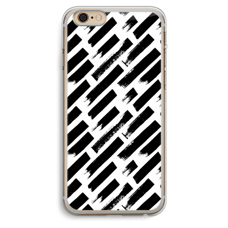 Zwarte vegen: iPhone 6 Plus / 6S Plus Transparant Hoesje