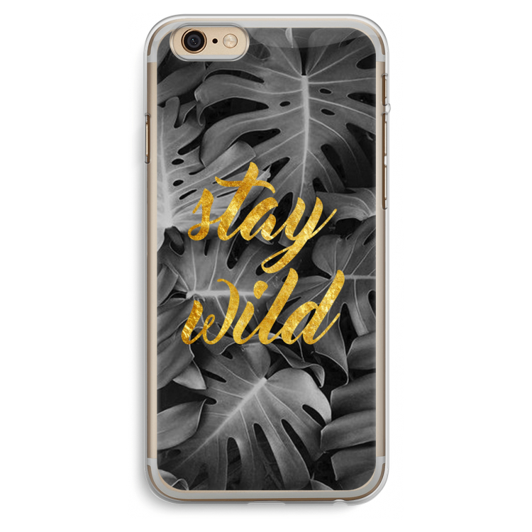 Stay wild: iPhone 6 Plus / 6S Plus Transparant Hoesje