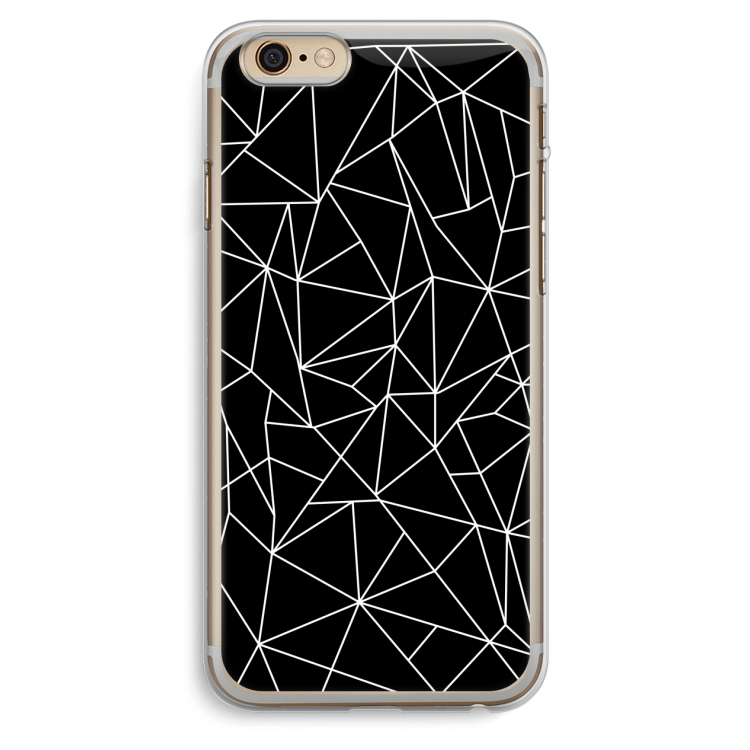 Geometrische lijnen wit: iPhone 6 Plus / 6S Plus Transparant Hoesje